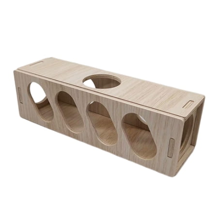 Hamster Wooden Tunnel Shed Toy Hamster Sleeping House Sturdy Inlaid Assembly