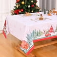 thumbnail image 3 of Christmas Tablecloth Farmhouse Table Cloth Rectangle Table for Holiday Snowy Mountain Snowman Truck Tablecloth for Kitchen Dining Room Outdoor, Parties, Ideal Gifts-60×120in, 3 of 6