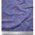 thumbnail image 1 of Soimoi Purple polyester Crepe Fabric Dry Branches Tree Printed Fabric 1 Yard 42 Inch Wide, 1 of 5