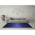 thumbnail image 3 of Ahgly Company Indoor Rectangle Abstract Blue Contemporary Area Rugs, 8' x 10', 3 of 4