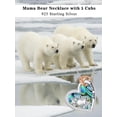 thumbnail image 6 of Dorunmo Mama Bear Necklace with 5 Cubs 925 Sterling Silver Polar Bear Love Heart Pendant Mothers Day Jewelry Gifts for Women Mother (Abalone Shell), 6 of 6