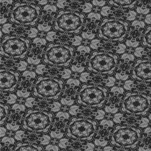 Ahgly Company Machine Washable Indoor Square Transitional Charcoal Black Area Rugs, 4' Square