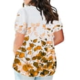 thumbnail image 3 of Hauts d'Été pour Femmes, Hauts Décontractés d'Été pour Femmes, T-Shirt à Manches Courtes Imprimé Col Rond Ample, Hauts à Manches Courtes pour Femmes, Hauts à Manches 3/4 pour Femmes, 3 of 5