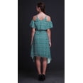thumbnail image 4 of Bimba Butterfly Printed Womens Ruffle Front Cold Shoulder Swing Shift Dress-X-Large, 4 of 6