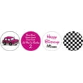 thumbnail image 1 of Darling Souvenir Lil Man Is Turning 2nd Birthday Custom Stickers Candy Labels 190 Pcs-Magenta, 1 of 1