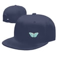 thumbnail image 4 of DouZhe Flat Brim Cap Snapback Hat, Vintage Butterfly Animal Insect Prints Adjustable Blue Adult Baseball Cap, 4 of 6