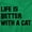 Irish Green, variant on Life is Better with a Cat Kitty Lover Hoodie Sweatshirt Women Men Brisco Brands S