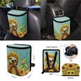 thumbnail image 4 of Yuyamidu 15 PCS Sloth Car Seat Covers Set Sunflower Car Seat Protector with Steering Wheel Cover Seat Belt Pads Trash Bin Car Air Vent Pouch Rear View Mirror Protector Coasters Key Chain, 4 of 7