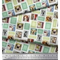 thumbnail image 2 of Soimoi Rayon Fabric Frames,Women & Dogs Patchwork Fabric Prints by Yard 42 Inch Wide, 2 of 3