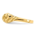 thumbnail image 4 of 14K Yellow Gold Ring Band Fashion diamond-cut Dome, Size 9, 4 of 5