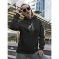 thumbnail image 2 of Retro Laser Grid Hand Hoodie Women -Image by Shutterstock, Female x-Large, 2 of 4