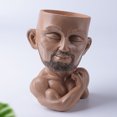 thumbnail image 3 of CSChome Pot de Plante Muscle Homme avec Ventilation de Drainage Fond Antidérapant Jardinière en Résine, 3 of 7