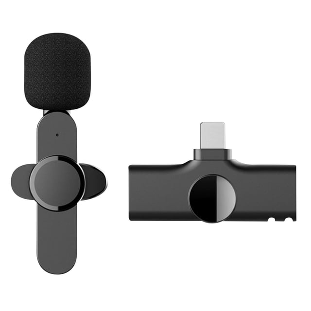 Micrófono de solapa inalámbrico Micrófono de solapa Micrófono de grabación de audio y video Mini micrófono para iPhone tipo C