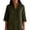 Army Green, variant on Women's Boho Shirt 3/4 Sleeve V Neck Cotton Linen Blouses Casual House Outdoor Beach Camping Shopping Loose Tunic Top