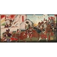 thumbnail image 2 of Tsukioka Yoshitoshi 18x11 Gold Ornate Wood Frame and Double Matted Museum Art Print Titled - The Death of Officer Murata (1877), 2 of 4