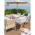 thumbnail image 5 of Outdoor Tablecloth with Umbrella Hole for Patio/Picnic/Party/Camping, Red Cherry Waterproof Table Cloth Rectangle Table Cover Washable, Spring Floral Branches Ink Painting Art Wood Gray (54"x 80"), 5 of 8
