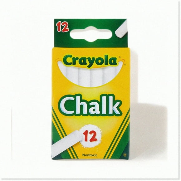 Chalktastic 12-Pack: Premium White Chalk for Art, School, and Home Use