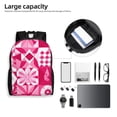 thumbnail image 6 of Single Side Full Backpack 16.1×11.8×4.5in Large Capacity Breathable Shoulder Belt Leisure Simple And Strong Bearing Capacity Hotpink Geometric Patterns_1, 6 of 8