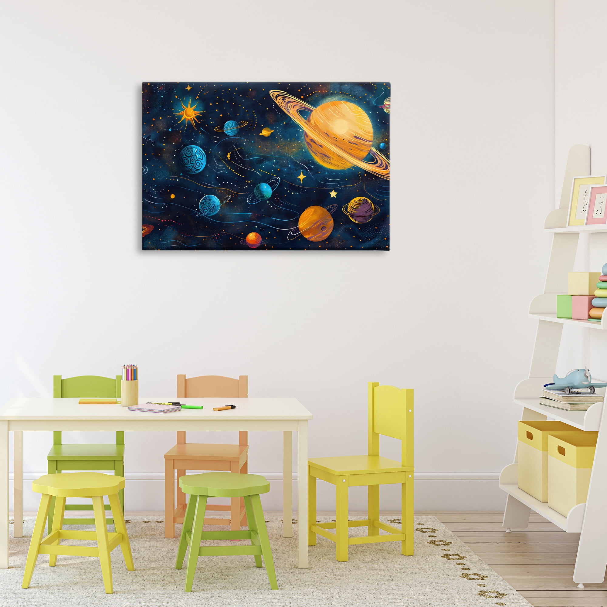 Stupell Industries Two Suns Galaxy Scene Canvas Wall Art, design by Creative Studio