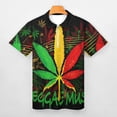 thumbnail image 3 of Jamaica Music Notes Stave Theme Men Zipper T-shirt Summer Casual Short Sleeve T-shirt Top, 3 of 7