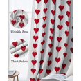thumbnail image 6 of Valentine's Day Blackout Curtains for Bedroom - 84 Inch Long Light Blocking 2 Panels Set, Red Love Heart Modern Romantic Art Thermal Insulated Living Room Drapes Grommet Window Curtains 52"x84", 6 of 8
