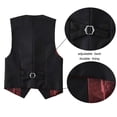 thumbnail image 3 of Visaccy Boys Formal 5 Piece Suit Vest Pants Set Black 8, 3 of 5