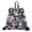 Black and White, variant on Foldable Large Capacity Travel Backpack Drawstring Pocket Ultra Light Nylon Cloth Multifunctional Print Foldable Bag Organizer