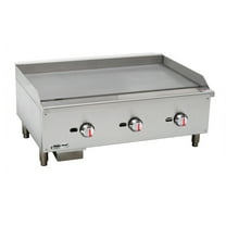 36 in. Commercial Natural Gas Manual Countertop Griddle in Stainless Steel