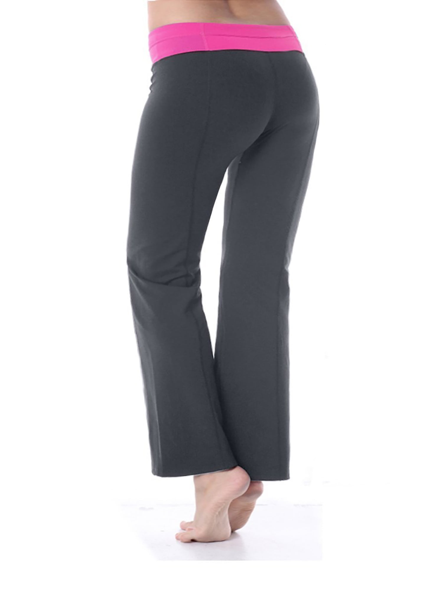 Bootcut Yoga Pants Cotton with Contrast 