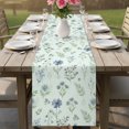 thumbnail image 6 of Table Runners 70 Inches Long Dress Scarves, Blue Floral Spring Farmhouse Coffee/Dining/Kitchen Table Decor, Holiday Table Runner, Sage Green Farmhouse Botanical Chic 13x70 Inch, 6 of 9