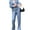 Royal Blue XXL, variant on 2 Pcs/Set Women Shirt Pants Set V Neck Single-breasted Long Sleeves Knitted Loose Top Drawstring Elastic Waist Wide Leg Trousers Sport Tracksuit