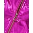 thumbnail image 4 of Manyakai Kids Girls Shiny Metallic Jackets Boys Long Sleeve Motorcycle Coats Outerwear Hip Hop Jazz Rose 14, 4 of 9