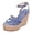 Blue, variant on Women's Espadrilles Platform Wedge Strappy Sandals Trendy Casual Suede Ankle Strap Extra Chunky High Heels Dress Shoes 2026 Summer Red Size 7