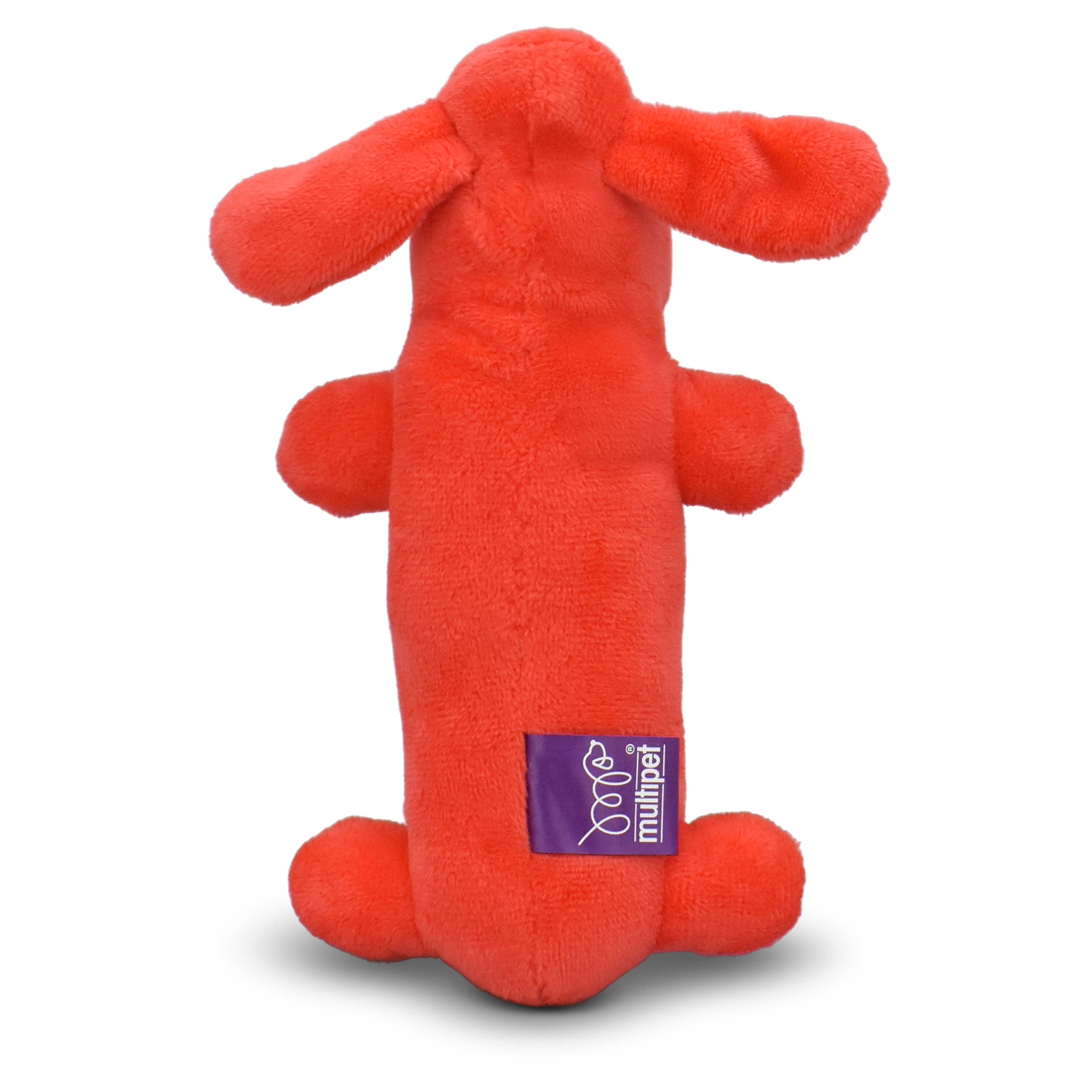 (3 pack) Multipet Smiling Loofa Plush Dog Toy with Squeaker, 6 inch