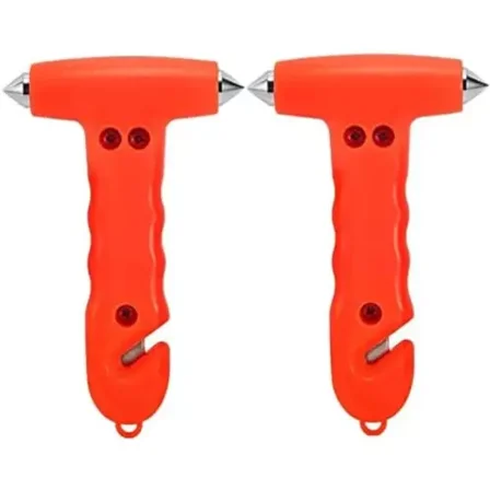 2 Pack Car Safety Hammer, Emergency Escape Tool, Window Breaker &Seatbelt Cutter