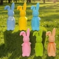 thumbnail image 5 of Easter Bunny Decorations Flocked Bunnies Figurine with Soft Velvet Texture, 16" Resin Rabbit Ornaments Spring Decor for Home Office Table Centerpiece Gift, 5 of 8