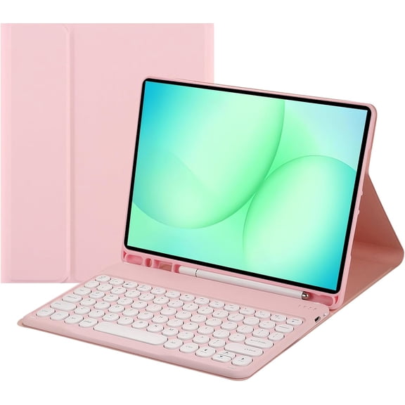Keyboard Case for Samsung Galaxy Tab A11 Plus 11 Inch 2025 and Galaxy Tab A9 Plus 11 Inch with S Pen Holder, Slim Stand Cover Detachable Keyboard