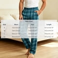 thumbnail image 4 of Zenithor Men's Pajama Pants Soft Comfortable Plaid Sleeping Bottoms Drawstring Elastic Waist Loungewear Winter Warmth S-XL Blue, 4 of 8