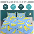 thumbnail image 2 of Colorful Yellow Banana Duvet Cover Set Themed Multicolor Polyester Bedding Set for Bedroom Decoration, 2 of 6