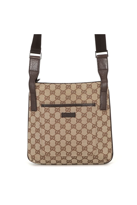 Pre-Owned Gucci Shoulder Bag GG Canvas Leather 122793 GUCCI Handbag Women's