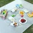 thumbnail image 2 of VOTRUDI Outdoor Picnic Blankets Mat - Disposable Moisture-Proof Waterproof Portable Blanket for Camping Beach and Lawn Events,59x79in,White, 2 of 6