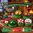thumbnail image 4 of CQHVKQ 6 Pack 2" Christmas Mini Dumpling Squishy Mystery Box, Christmas Mystery Squishy Dumplings, Glitter Dumpling Stress Squeeze Balls, Mystery Surprise Christmas Squishy Toys for Kids, Age 3+, 4 of 10