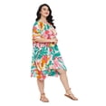 thumbnail image 4 of Oussum Women's Plus Size Kaftan Short Tunic ¾ Sleeve Kimono Caftan Dresses Online, 4 of 8