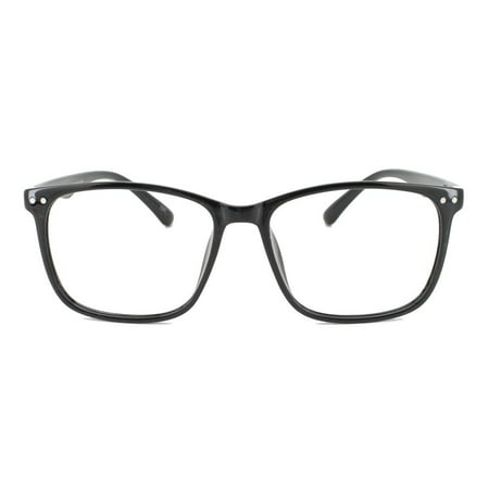 Eye Buy Express Prescription Glasses Mens Womens Gloss Black Retro Style Reading Glasses Anti Glare grade