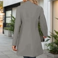 thumbnail image 6 of Long Winter Trench Coat Overcoat For Ladies With Slim Fit Design Color: Grey Size: XXL, 6 of 7