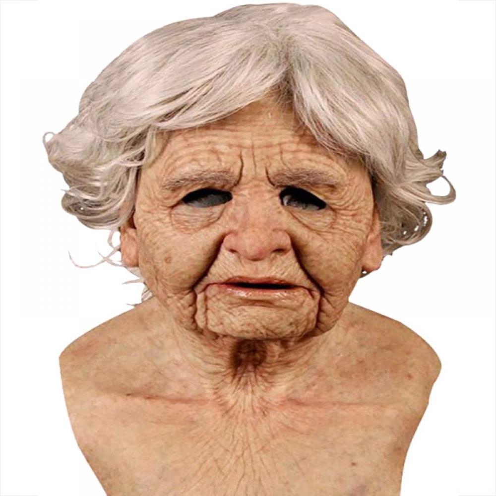 Ame Old Man Latex Mask Horror Halloween Costume Cosplay Party Props - Walmart.com