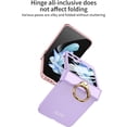 thumbnail image 5 of case for Samsung Z Flip 5 Case with Hinge Protection & Ring Holder Small Screen Protection Cover for Galaxy Z Flip 5 Case, Purple, 5 of 9