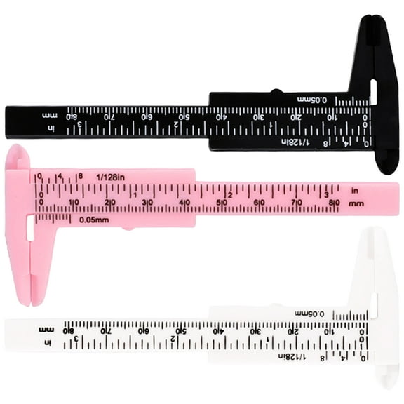 Brow Mapping Tool Vernier Caliper Eyebrow Measuring Ruler Plastic Sliding Gauge Ruler for Eyebrow Tattooes Brow Artists