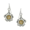 thumbnail image 2 of 1928 Jewelry Silver Crystal Flower Drop Earrings, 2 of 3