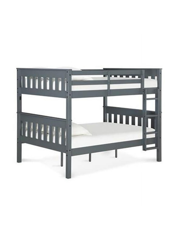 Dorel Living Moon Full over Full Wood Bunk Bed with USB Port in Gray